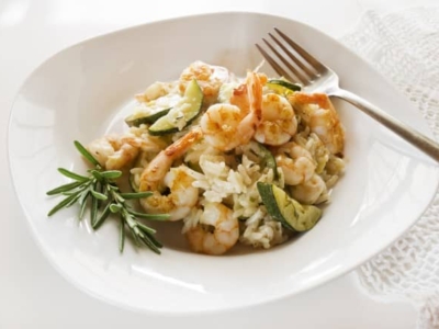 Risotto med purjolök och räkor - Galbani